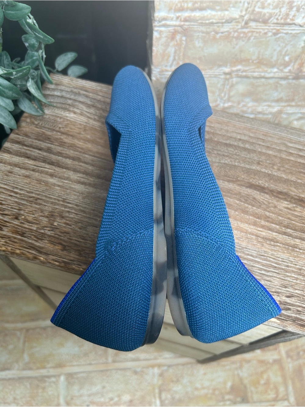 Rothy’s The Flat Blue Knit Ballet Flats Women’s 6.5 Washable - Picture 6 of 9